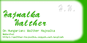 hajnalka walther business card